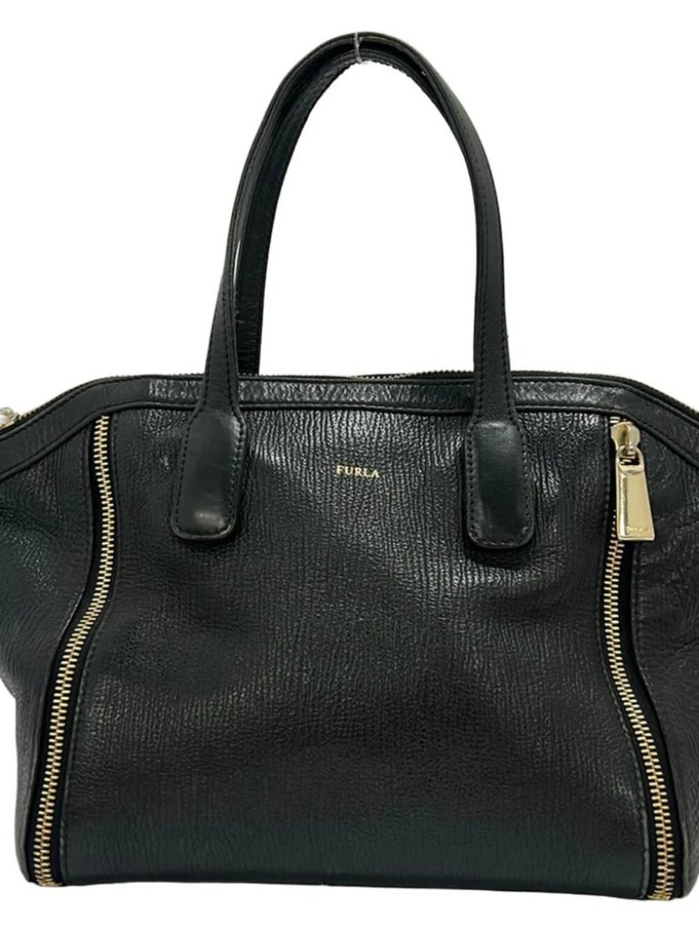 FURLA Black Leather Handbag